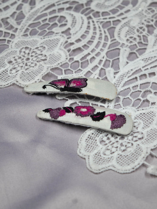 Hand Embroidered Clips (Variation 27)