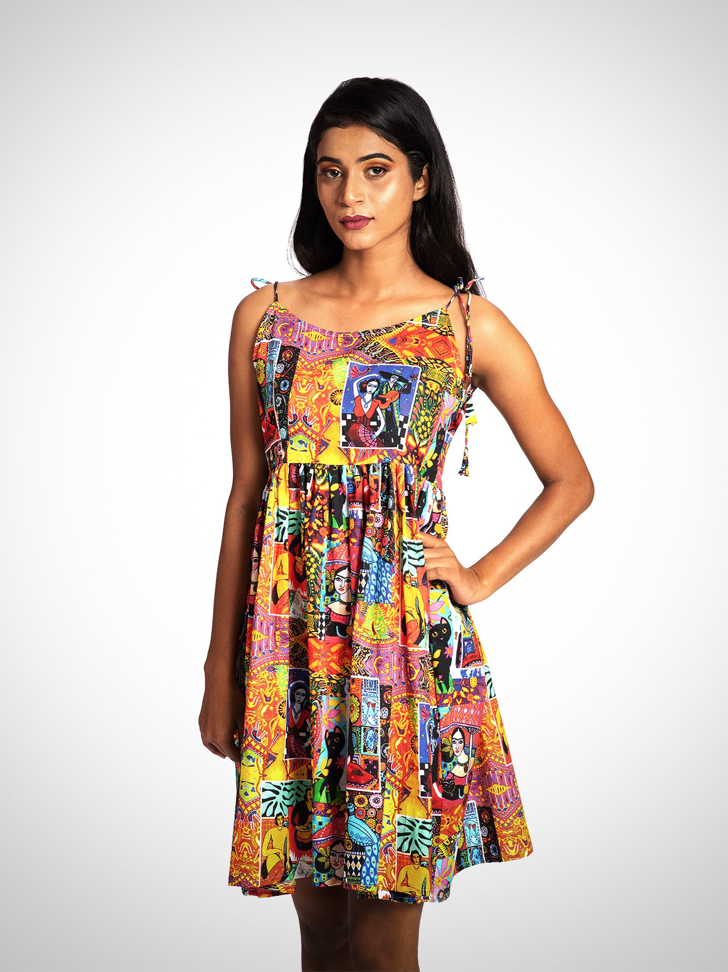 Multicolor Cotton Slip Dress