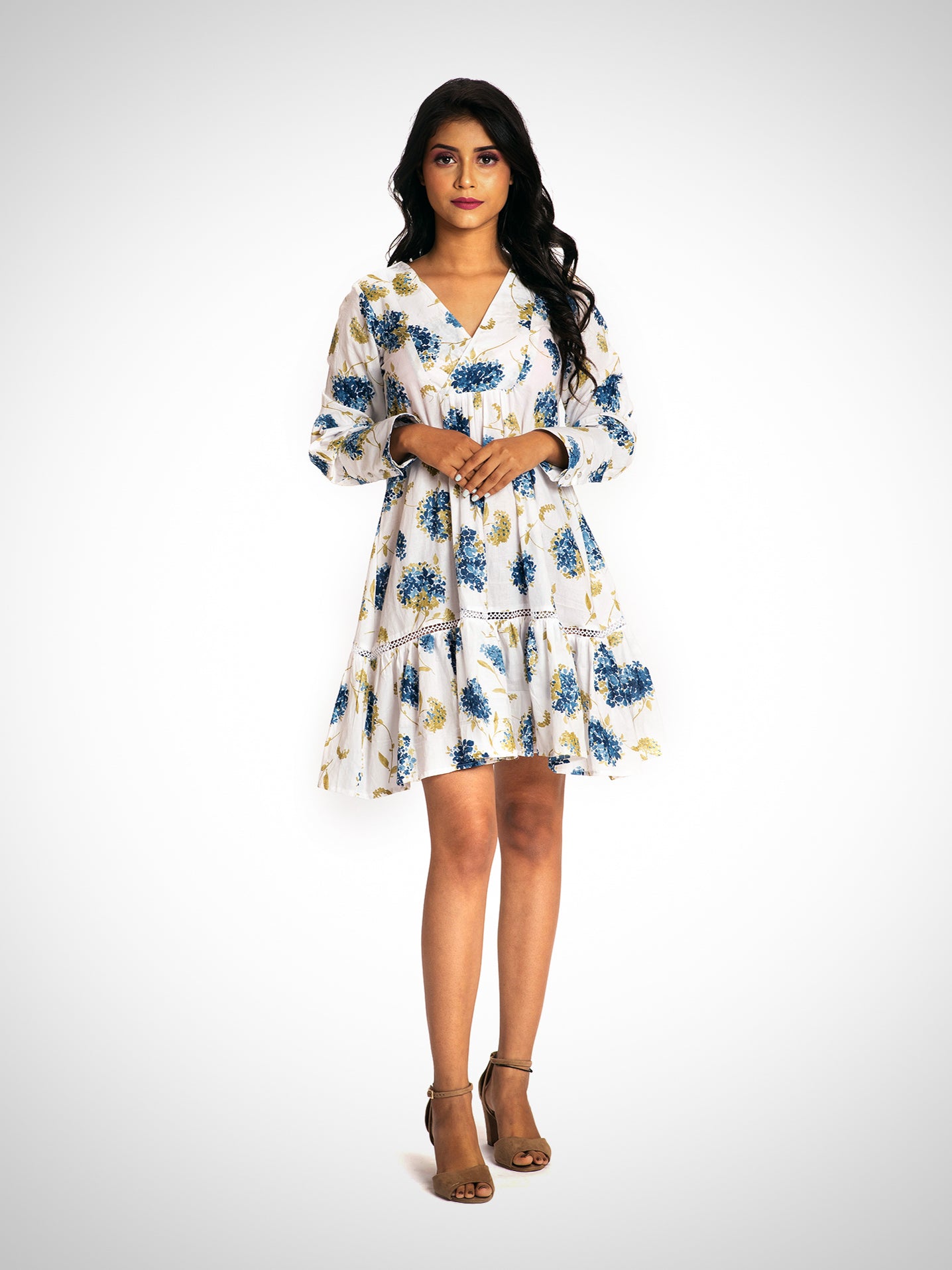 Blue Bloom Cotton Dress