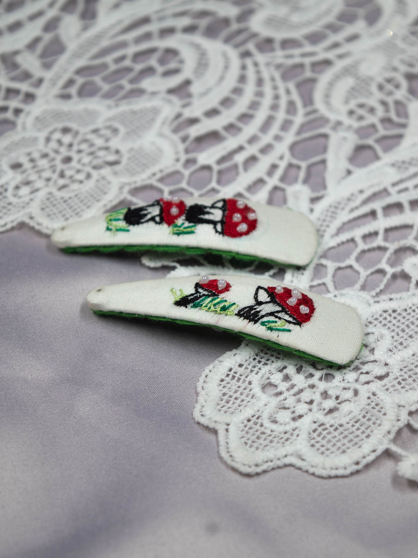 Hand Embroidered Clips (Variation 28)