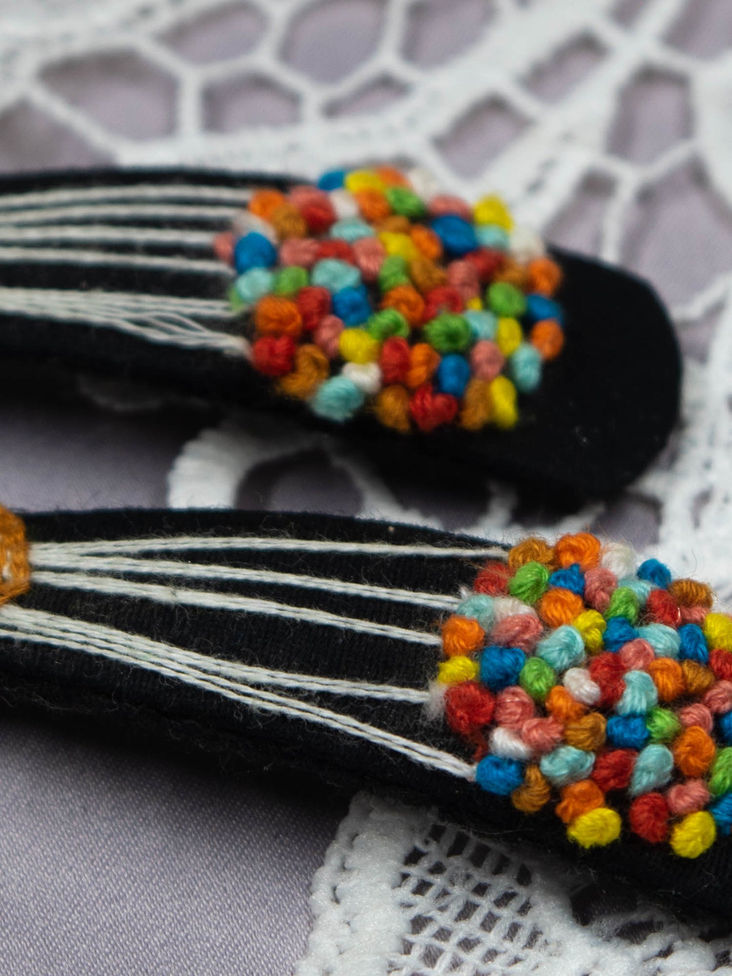 Hand Embroidered Clips (Variation 29)