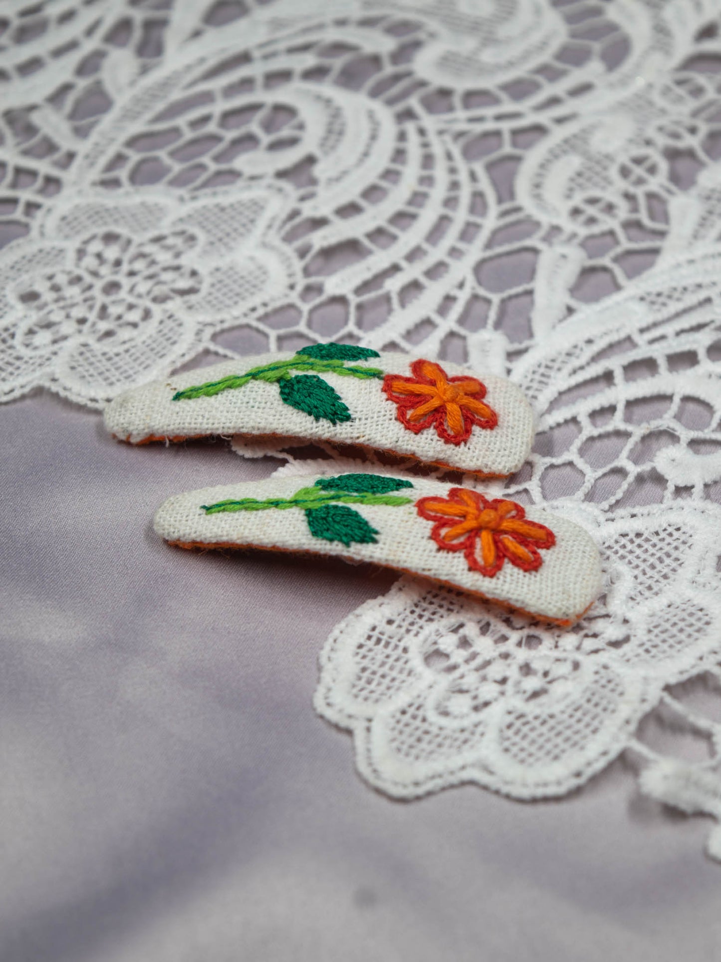 Hand Embroidered Clips (Variation 7)