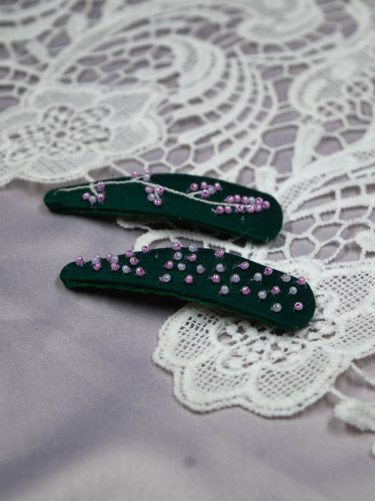 Hand Embroidered Clips (Variation 60)