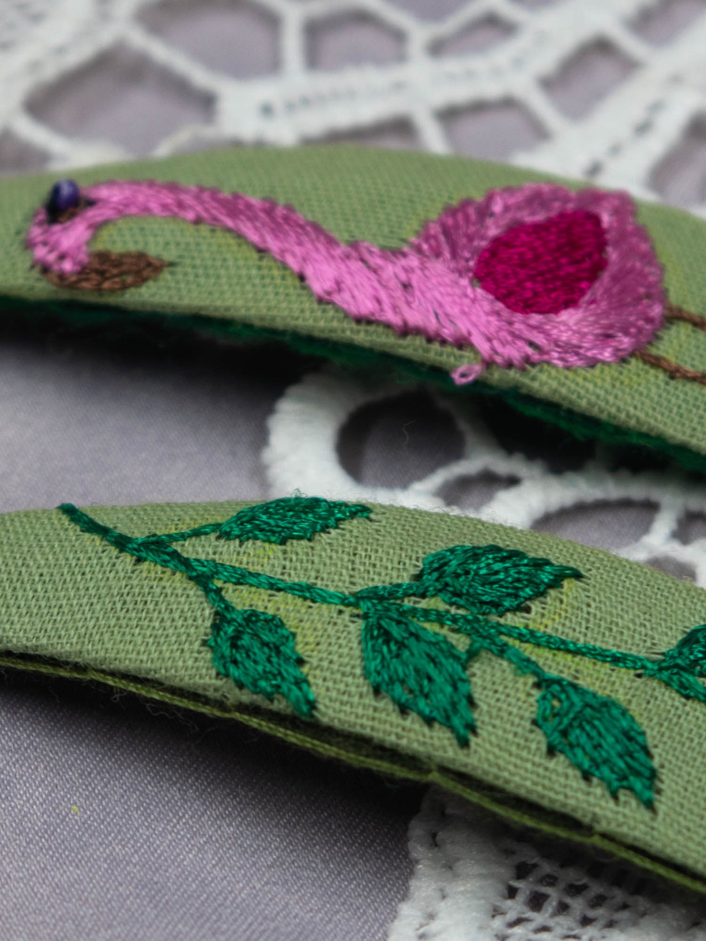 Hand Embroidered Clips (Variation 32)