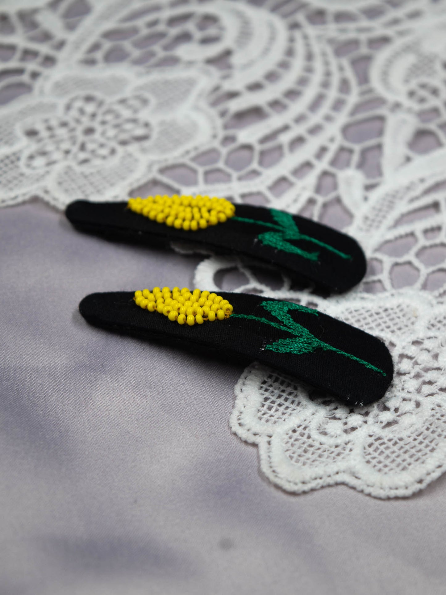 Hand Embroidered Clips (Variation 11)