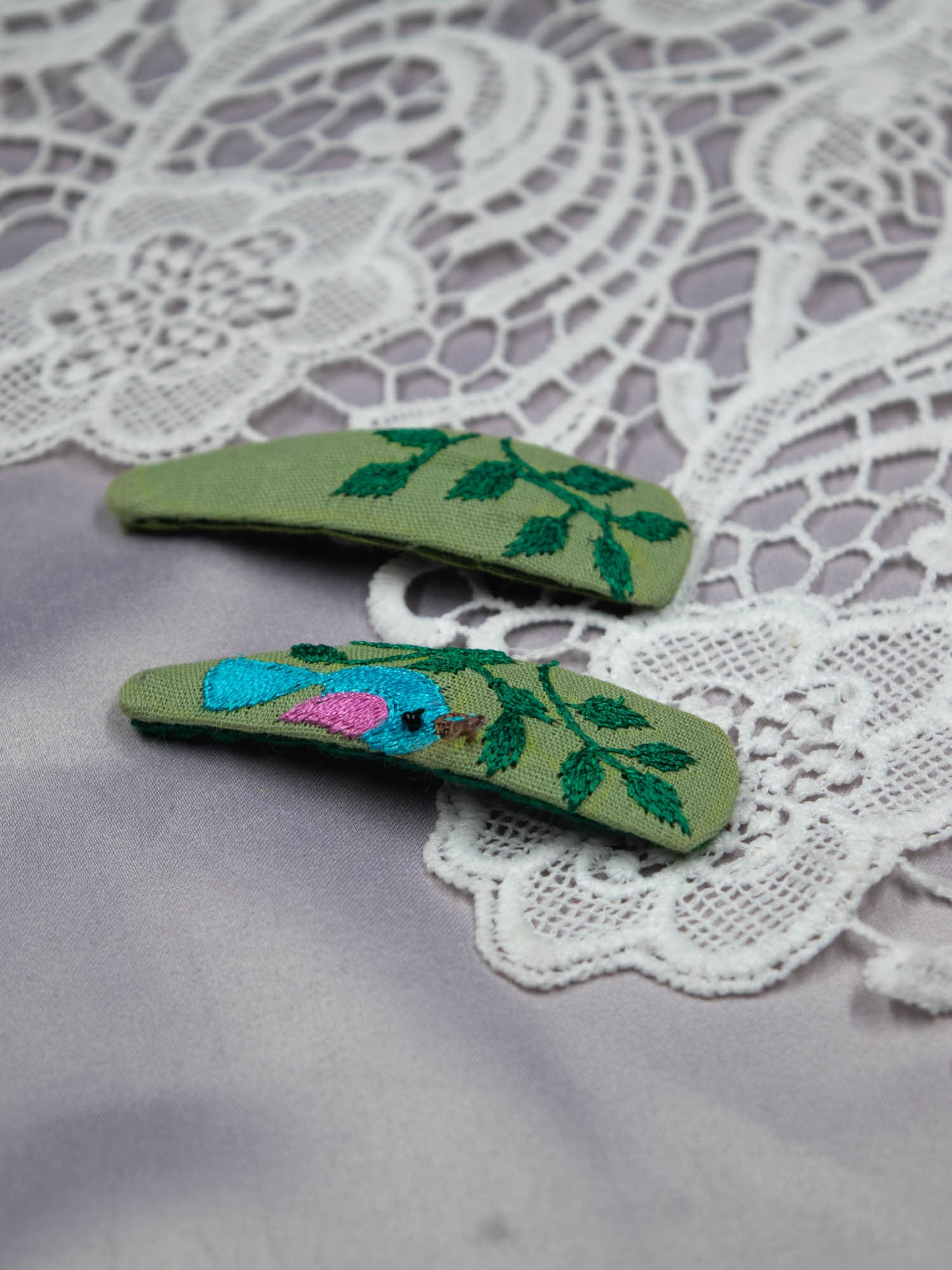 Hand Embroidered Clips (Variation 34)