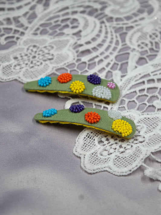 Hand Embroidered Clips (Variation 36)