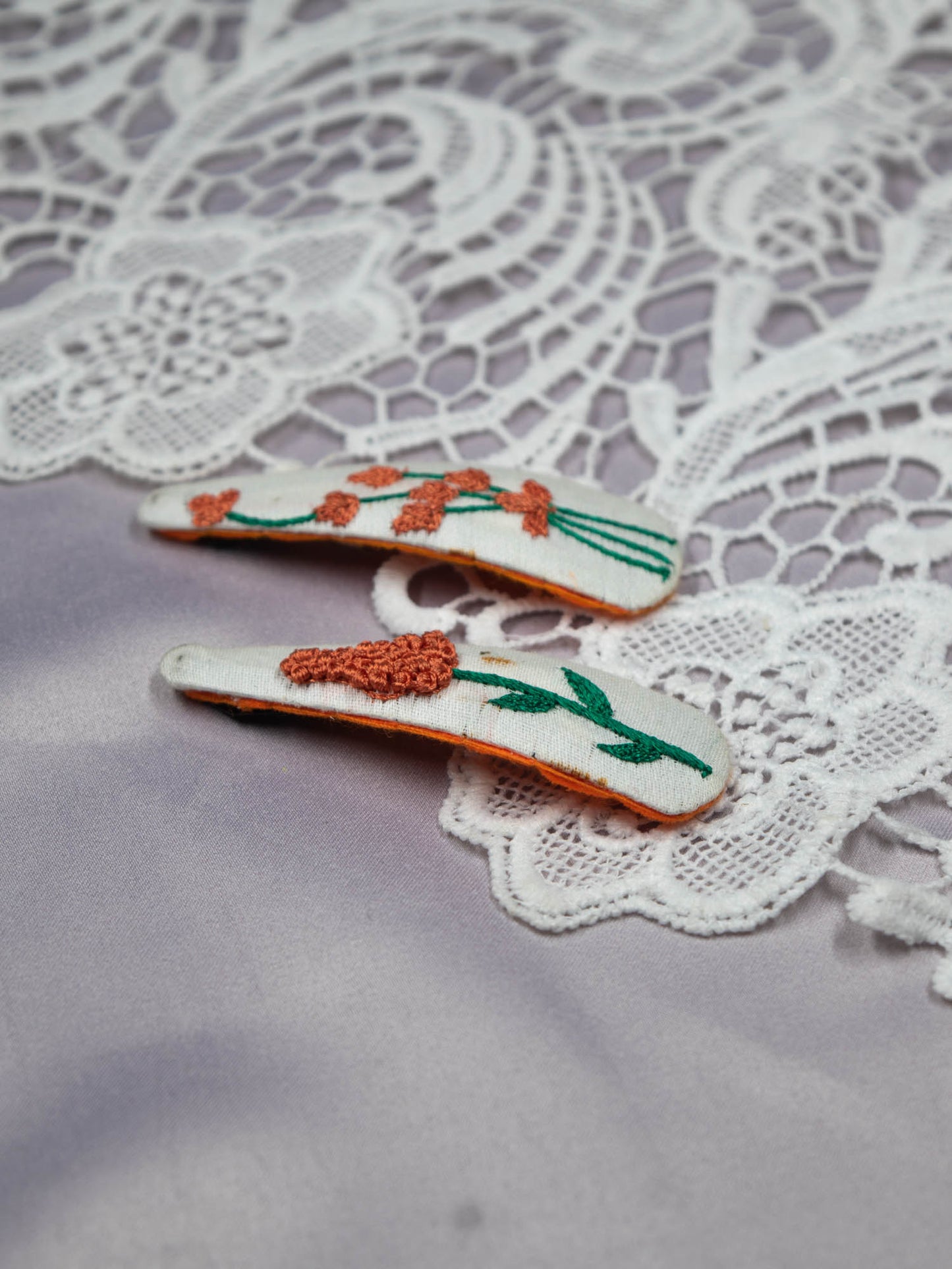 Hand Embroidered Clips (Variation 63)