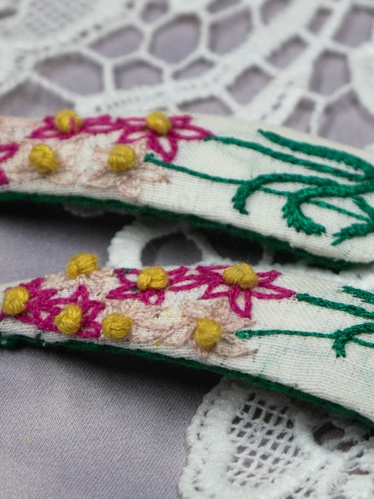 Hand Embroidered Clips (Variation 65)