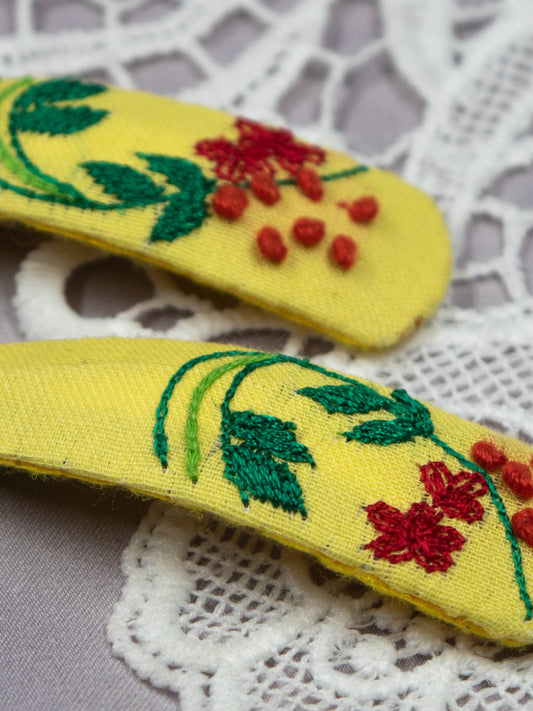 Hand Embroidered Clips (Variation 77)