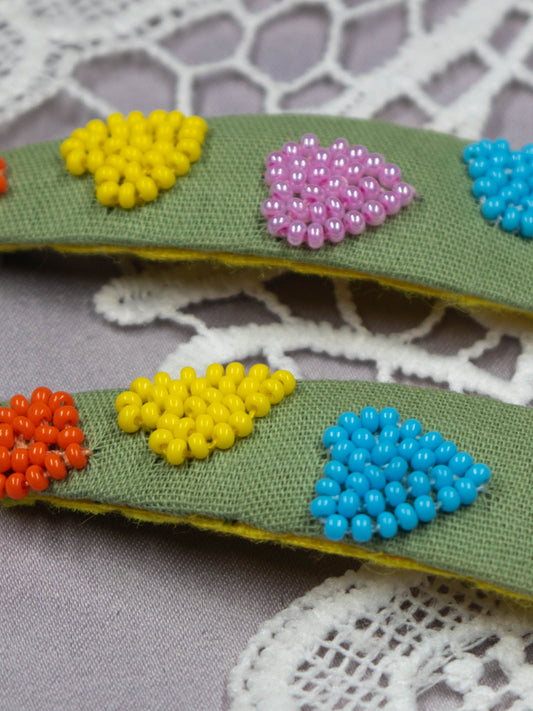 Hand Embroidered Clips (Variation 39)