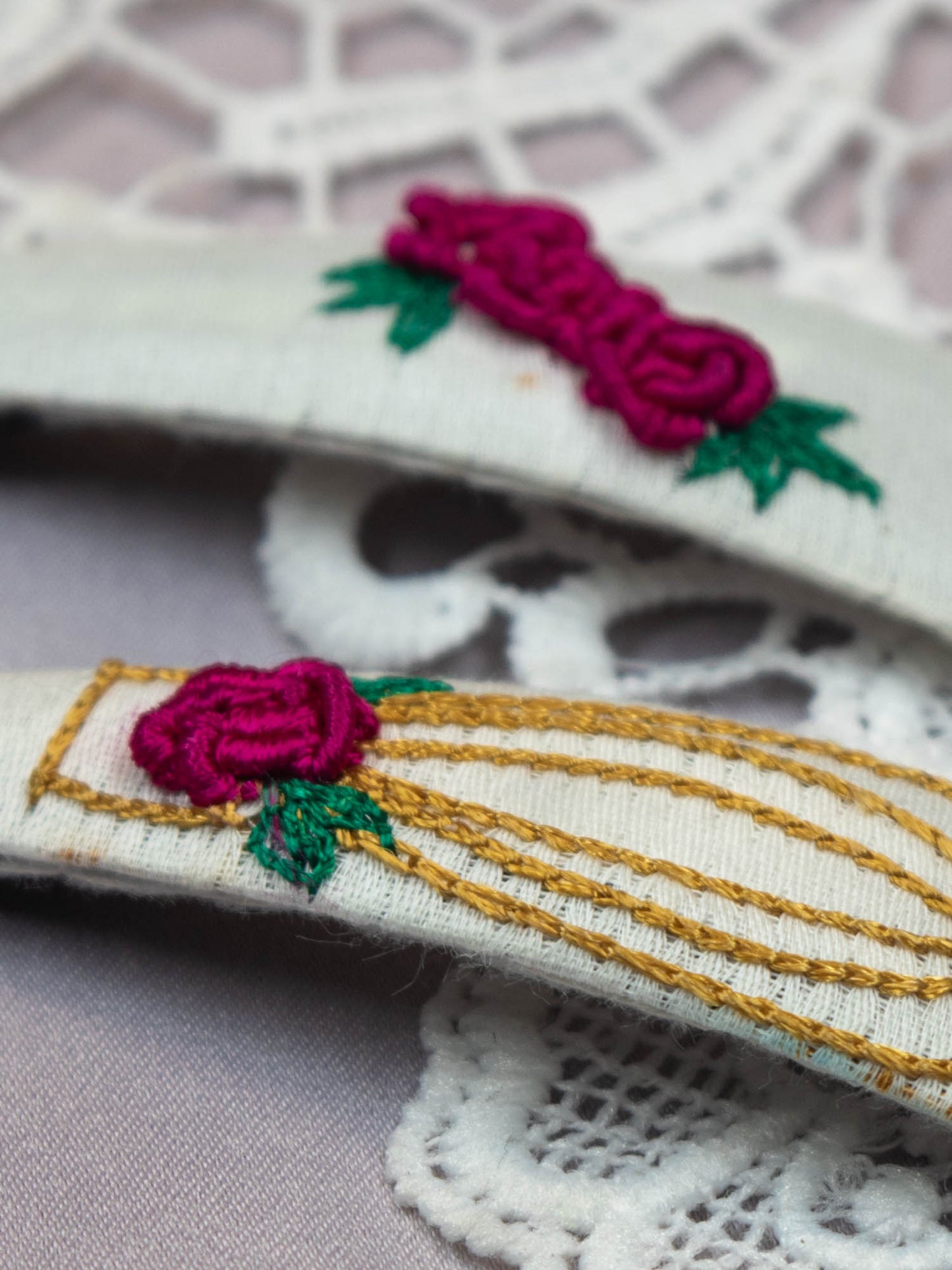 Hand Embroidered Clips (Variation 68)