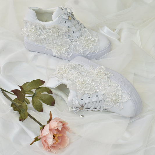 White Flower Shoes