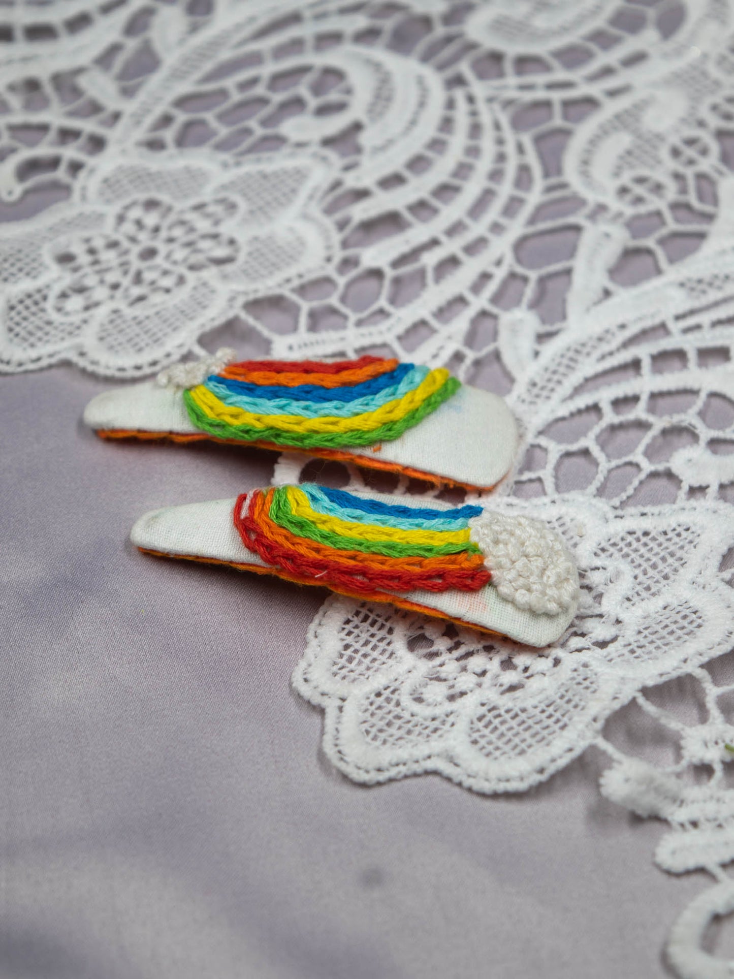 Hand Embroidered Clips (Variation 43)
