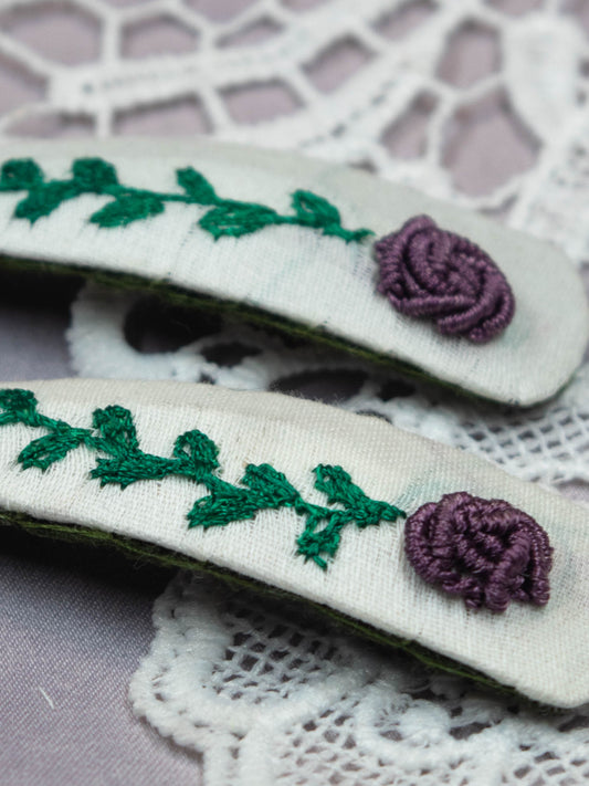 Hand Embroidered Clips (Variation 72)