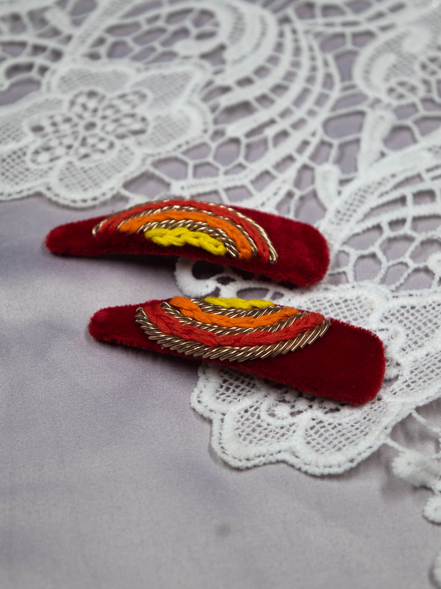Hand Embroidered Clips (Variation 47)