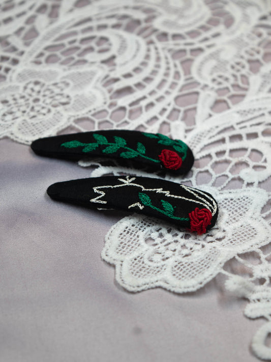 Hand Embroidered Clips (Variation 51)