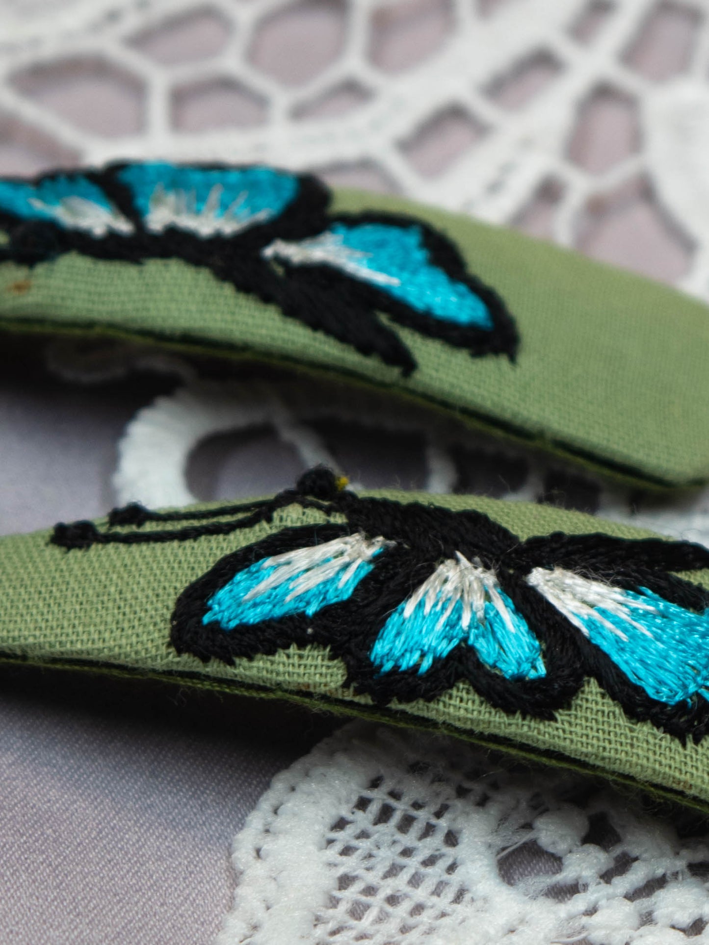 Hand Embroidered Clips (Variation 52)
